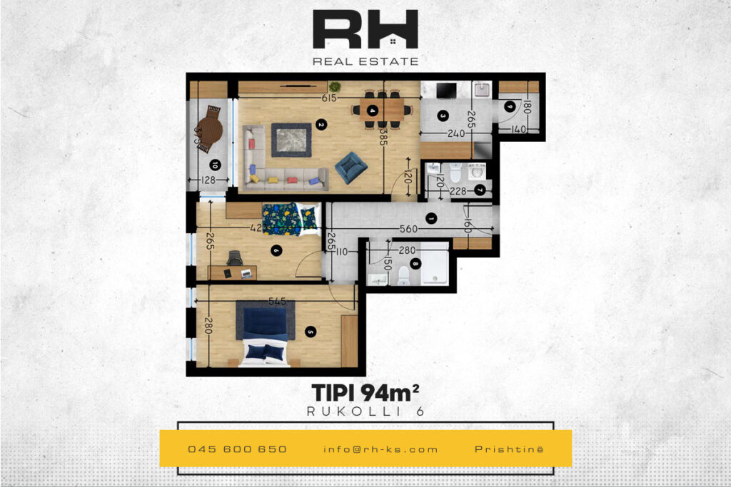 Banesa 94m² në SHITJE në kompleksin ‘RUKOLLI 6’, MATI 1