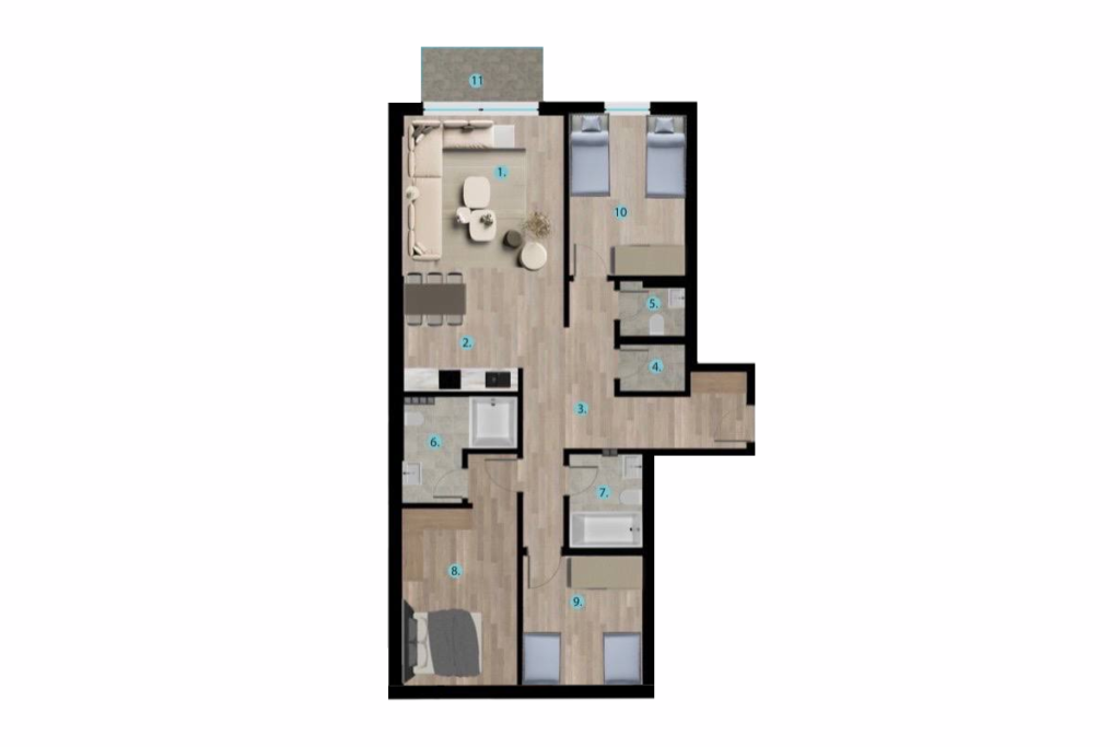 Banesë 124.73m² në SHITJE te Prishtine e Re
