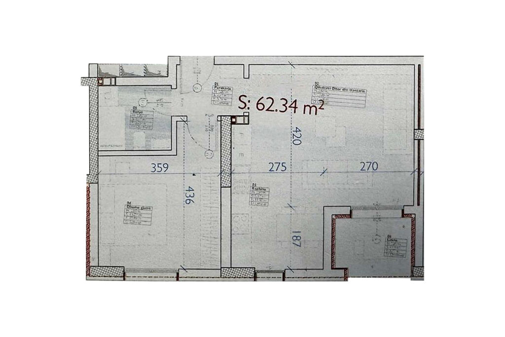 Banesë 62.34m² për SHITJE te Rruga A