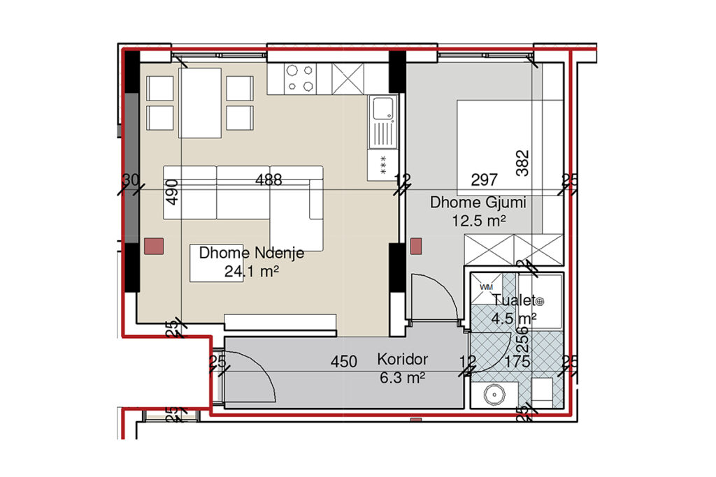 Banesë 61.5m² në SHITJE në Gjirin e Lalëzit