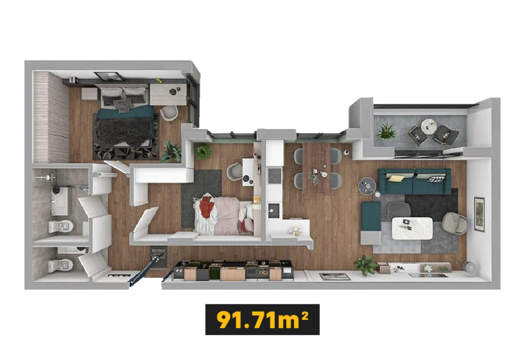 Banesë 91.71m² në SHITJE te Prishtina e Re