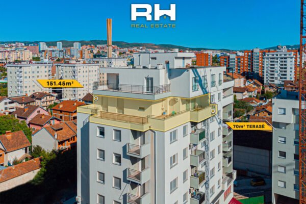 Penthouse 151.45m² + 70m² në #SHITJE në Emshir