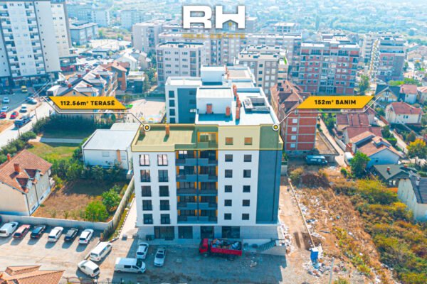 Penthouse 152m² + 112.56m² në #SHITJE në Mati 1