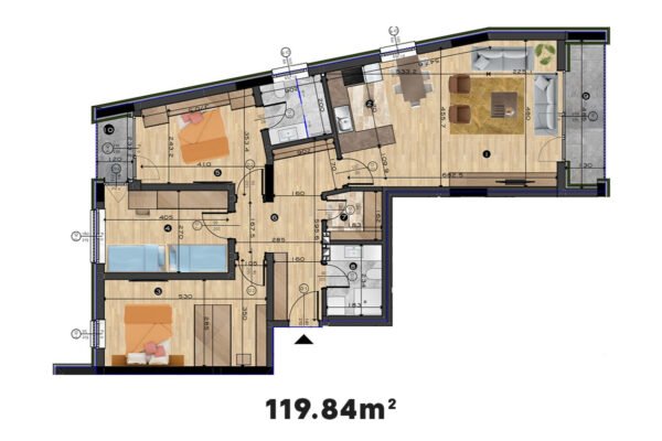 Banesë 119.84m² në #SHITJE te Prishtina e Re