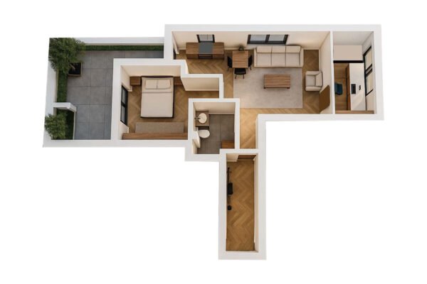 Banesë Terracier 73.66m² + 17.68m² në #SHITJE në Emshir