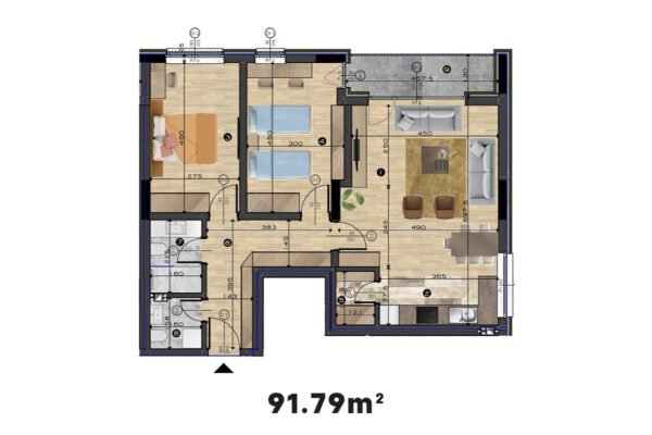 Banesë 91.79m² në #SHITJE te Prishtina e Re