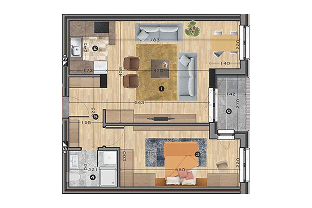 Banesë 65.3m² në SHITJE në Mati 1