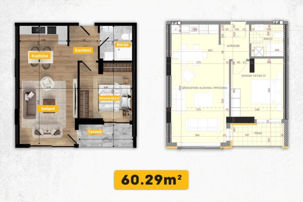 Banesë 60.29m² në #SHITJE në Emshir