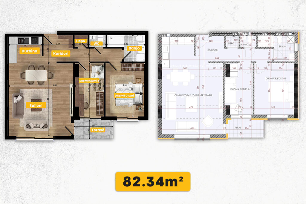 Banesë 82.34m² në SHITJE në Emshir