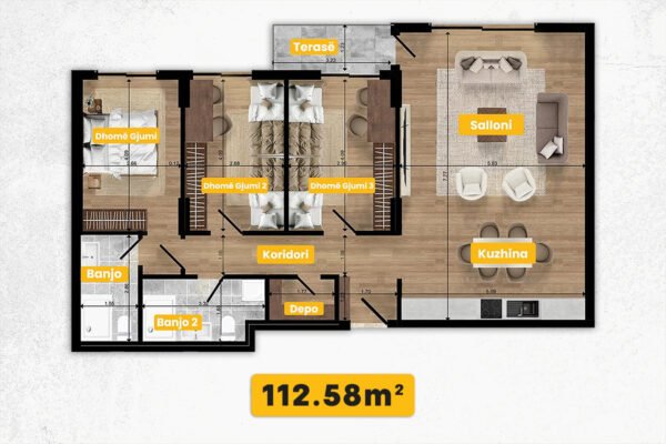 Banesë 112.58m² në #SHITJE në Emshir
