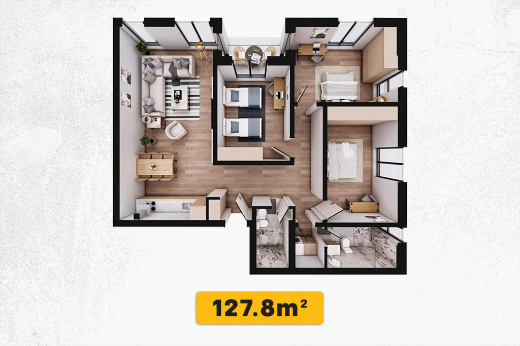Banesë 127.8m² në SHITJE te Prishtina e Re
