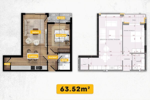 Banesë 63.52m² në #SHITJE në Emshir