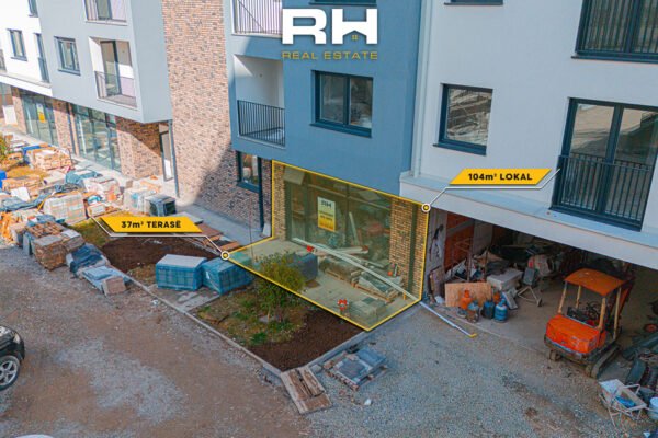 Lokal 104m² + 37m² me #QIRA në Emshir