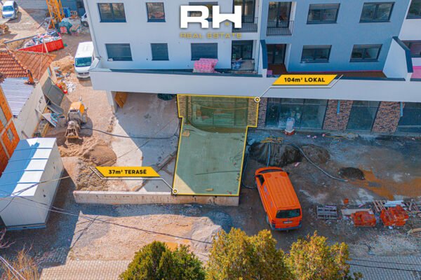 Lokal 104m² + 37m² me #QIRA në Emshir