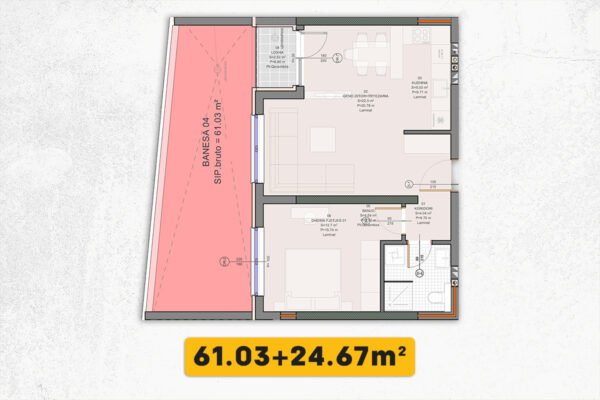 Banesë 61.03m² + 24.67m² në #SHITJE në Emshir