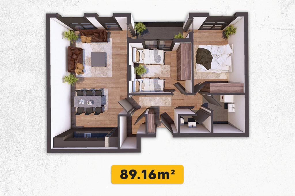 Banesa 89.16m² në SHITJE në Dragodan / Arbëri