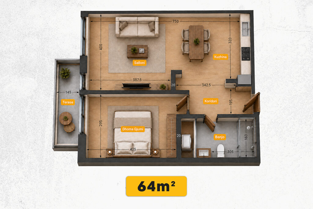 Banesë 64m² në SHITJE në Dragodan